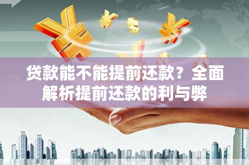 湖南贷款能不能提前还款？全面解析提前还款的利与弊